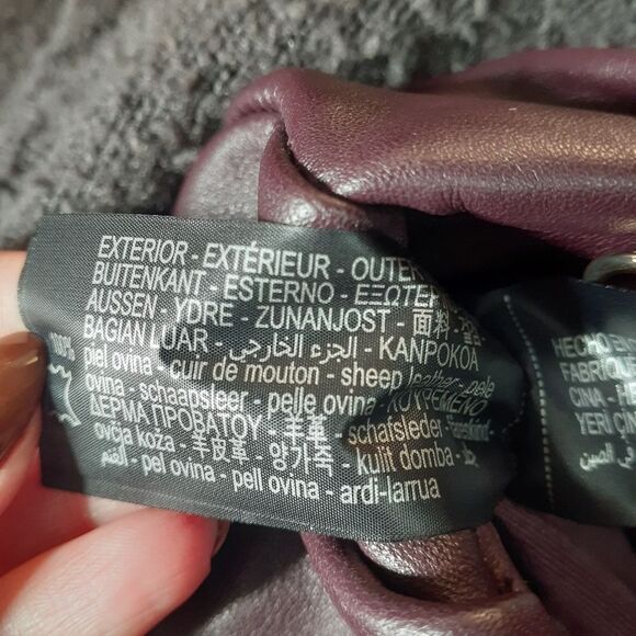Nwot Zara Genuine Leather Burgundy Mini Bag - Picture 9 of 16